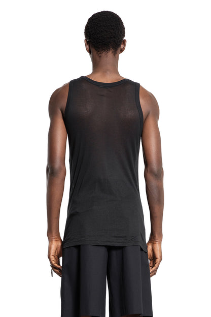 ANN DEMEULEMEESTER MAN BLACK T-SHIRTS & TANK TOPS