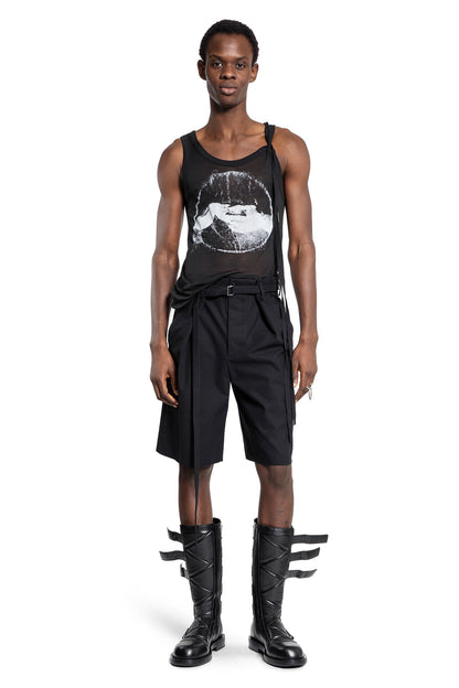 ANN DEMEULEMEESTER MAN BLACK T-SHIRTS & TANK TOPS