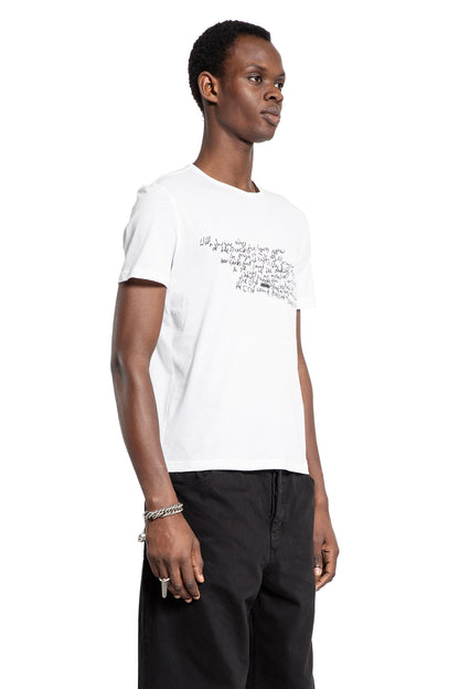 ANN DEMEULEMEESTER MAN WHITE T-SHIRTS & TANK TOPS