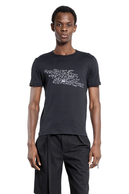 Antonioli ANN DEMEULEMEESTER MAN BLACK T-SHIRTS & TANK TOPS