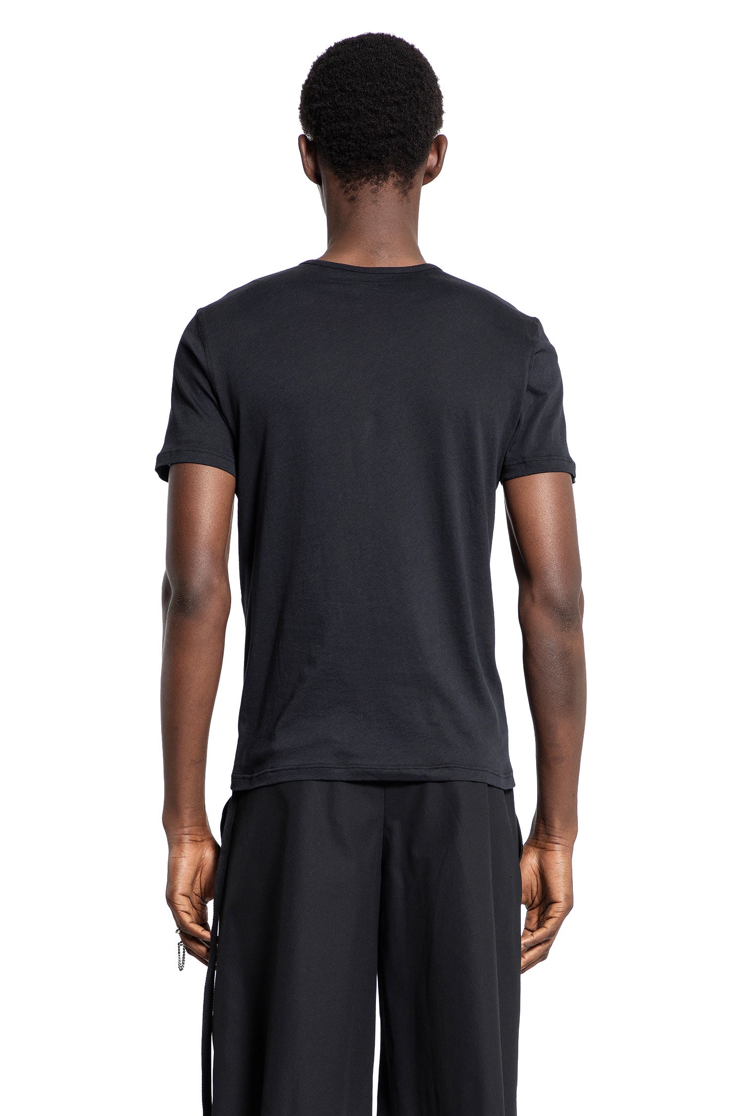 ANN DEMEULEMEESTER MAN BLACK T-SHIRTS & TANK TOPS