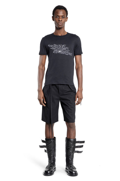 ANN DEMEULEMEESTER MAN BLACK T-SHIRTS & TANK TOPS