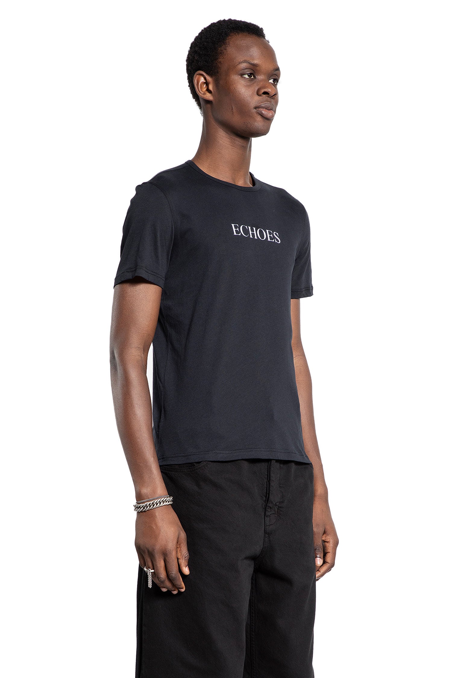 ANN DEMEULEMEESTER MAN BLACK T-SHIRTS & TANK TOPS