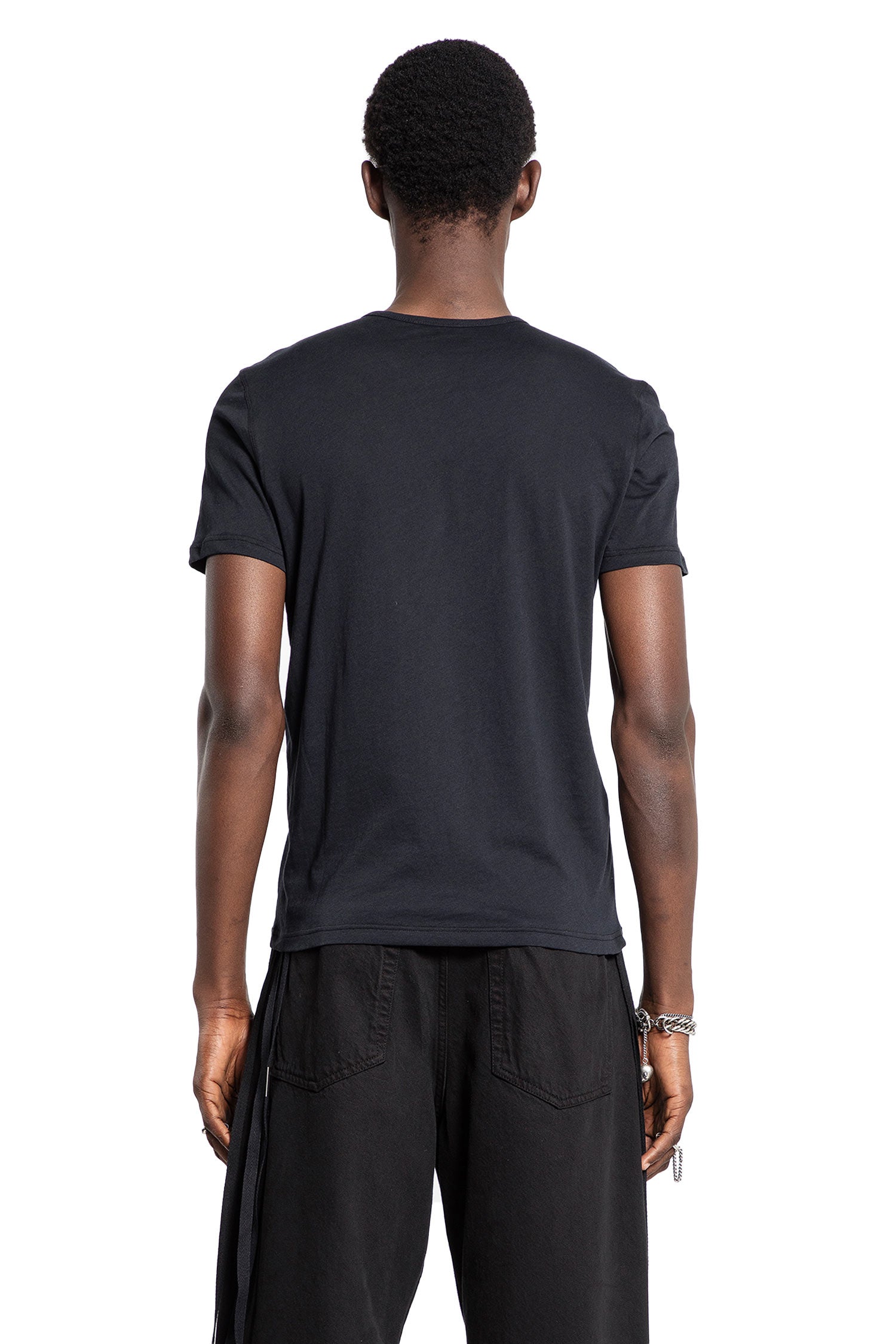 ANN DEMEULEMEESTER MAN BLACK T-SHIRTS & TANK TOPS