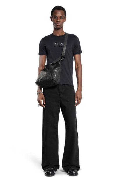 ANN DEMEULEMEESTER MAN BLACK T-SHIRTS & TANK TOPS