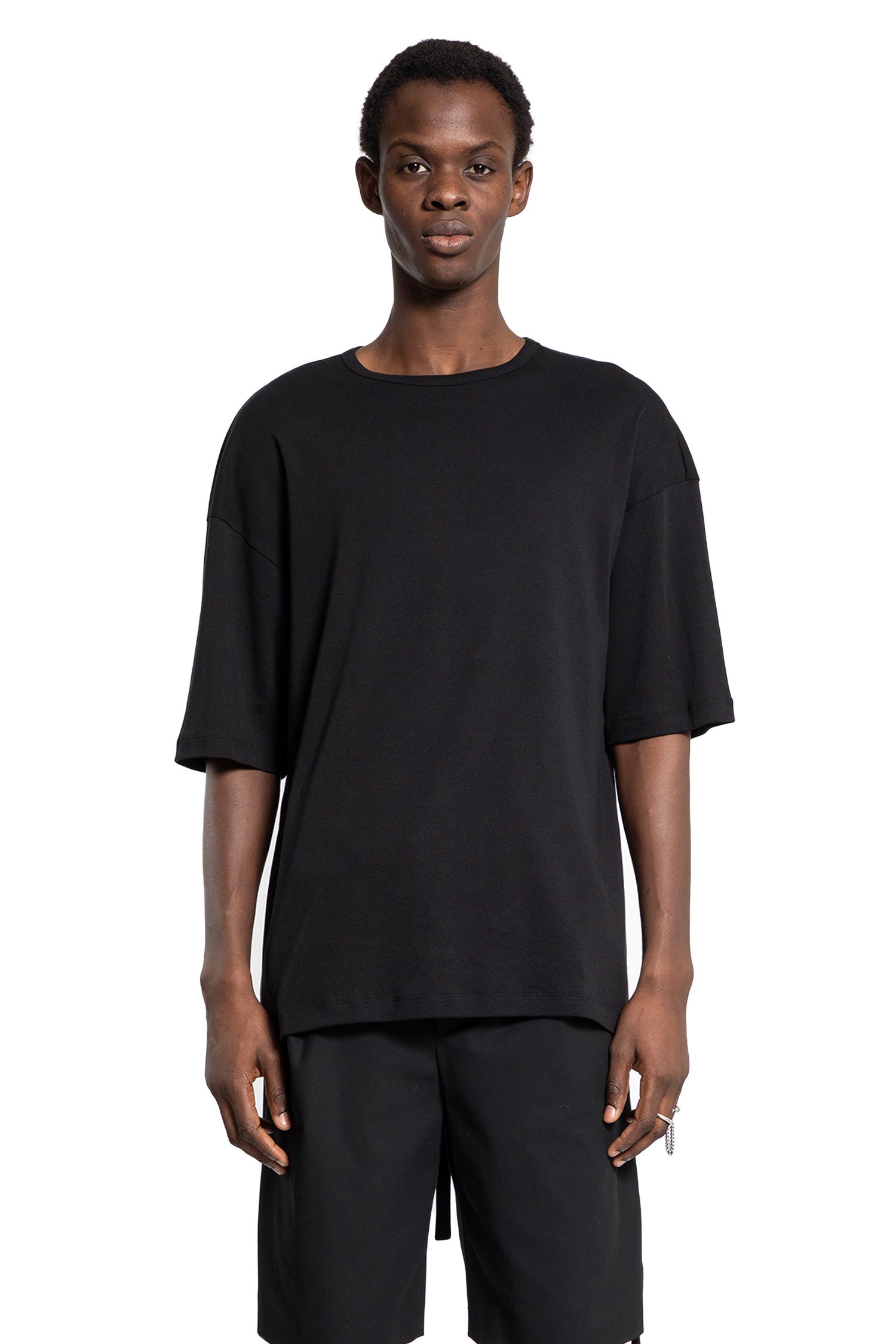 ANN DEMEULEMEESTER MAN BLACK T-SHIRTS & TANK TOPS