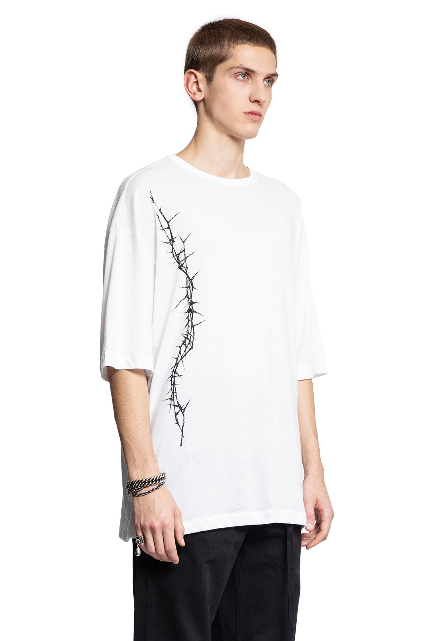 ANN DEMEULEMEESTER MAN WHITE T-SHIRTS & TANK TOPS