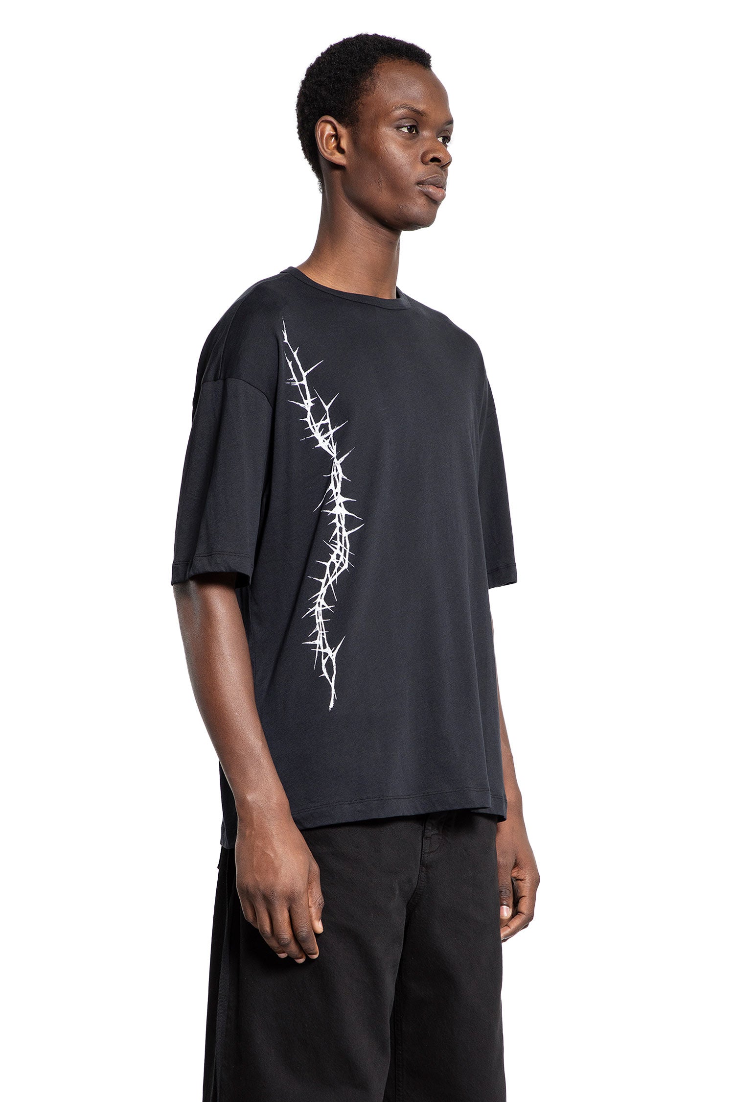 ANN DEMEULEMEESTER MAN BLACK T-SHIRTS & TANK TOPS