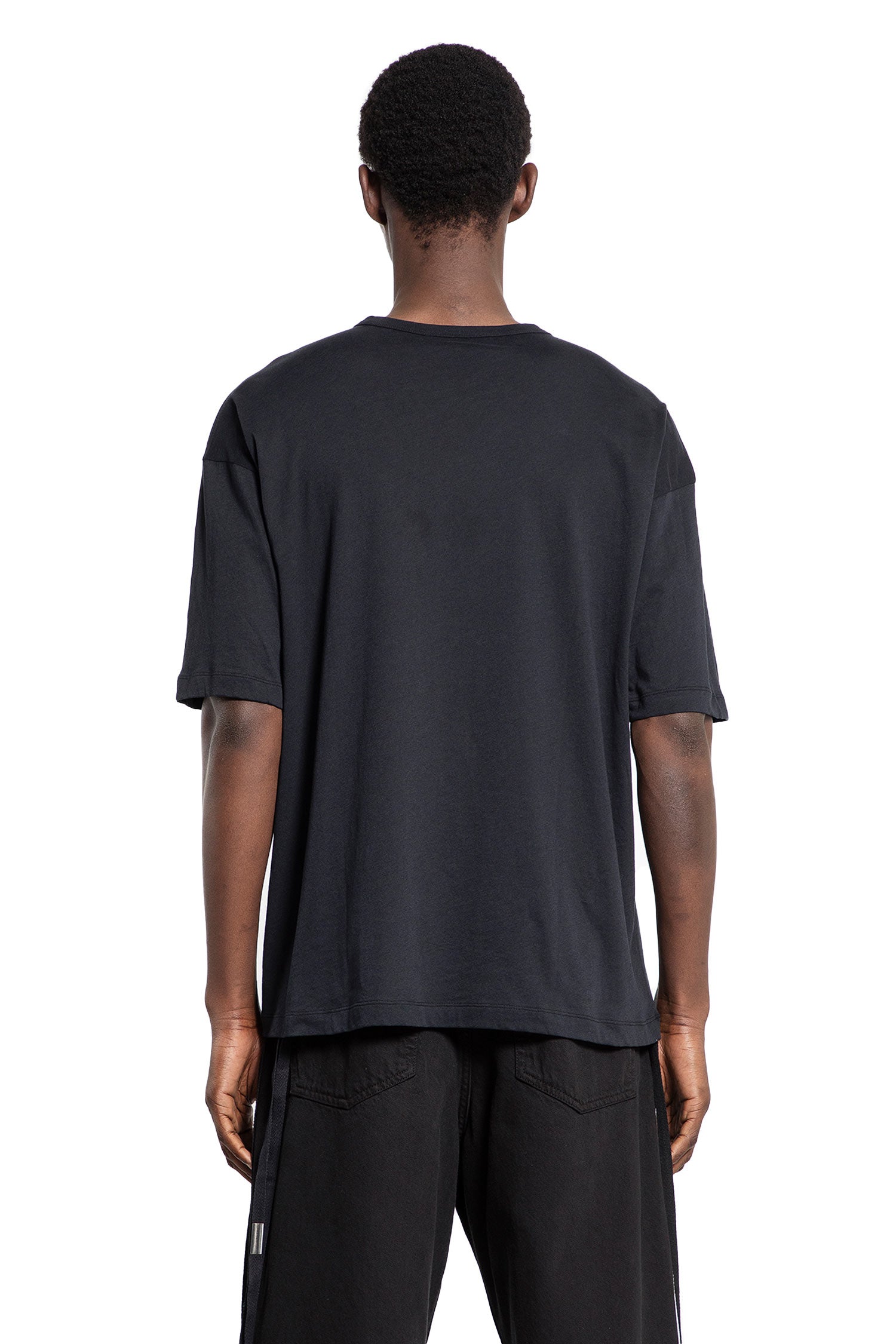 ANN DEMEULEMEESTER MAN BLACK T-SHIRTS & TANK TOPS