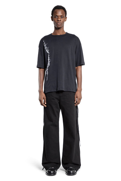 ANN DEMEULEMEESTER MAN BLACK T-SHIRTS & TANK TOPS