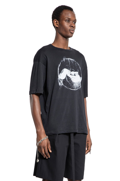 ANN DEMEULEMEESTER MAN BLACK T-SHIRTS & TANK TOPS