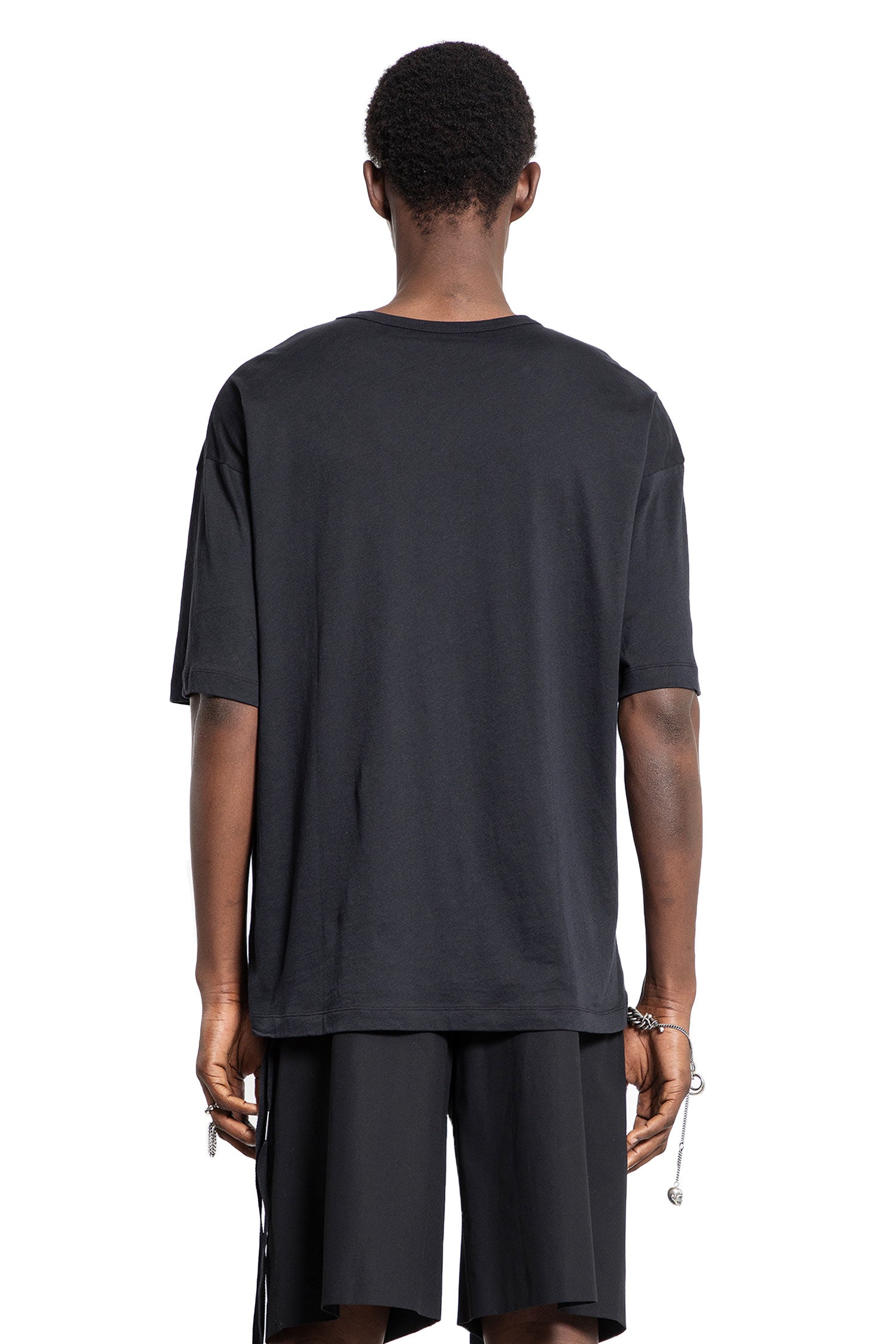 ANN DEMEULEMEESTER MAN BLACK T-SHIRTS & TANK TOPS