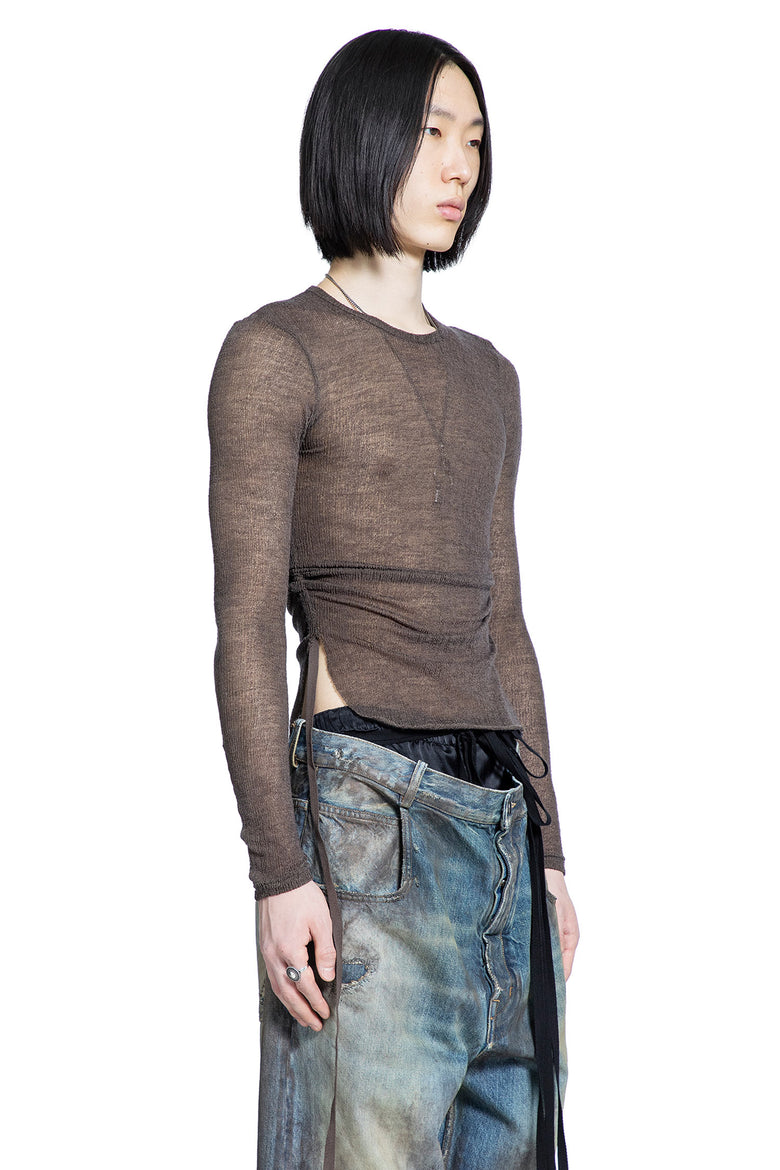 Brando Wrinkled Long Sleeve Crop Top