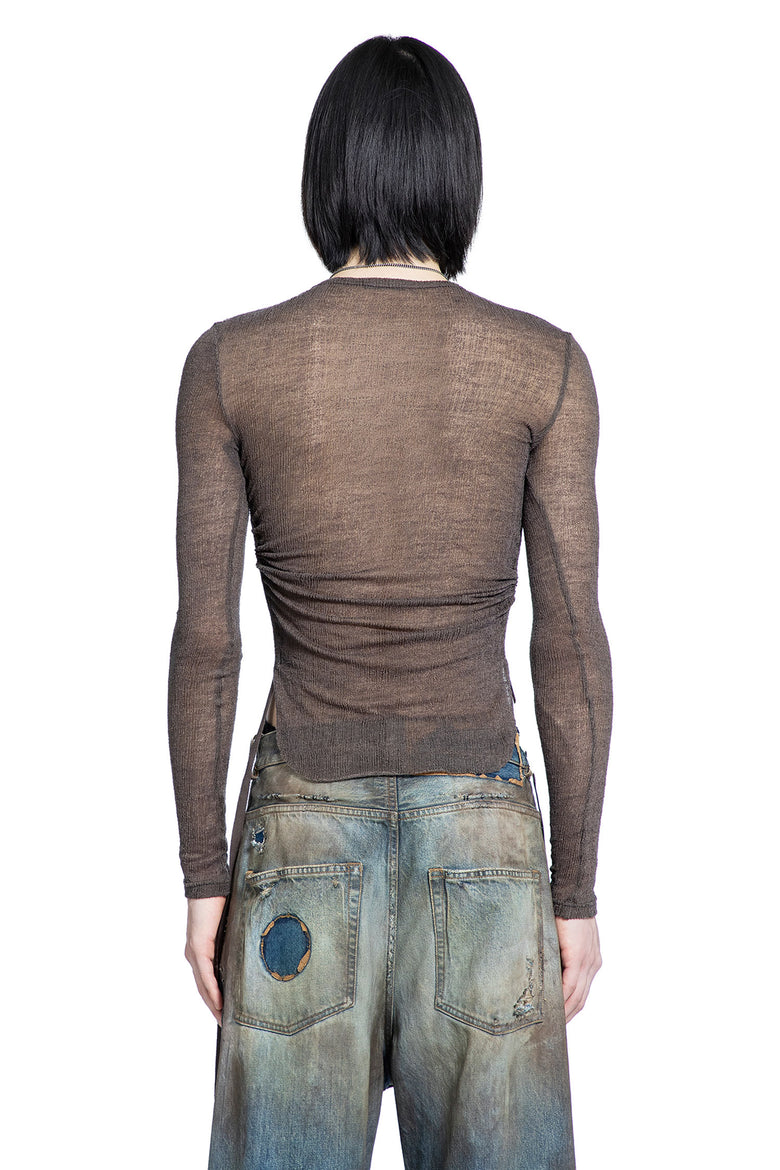 Brando Wrinkled Long Sleeve Crop Top