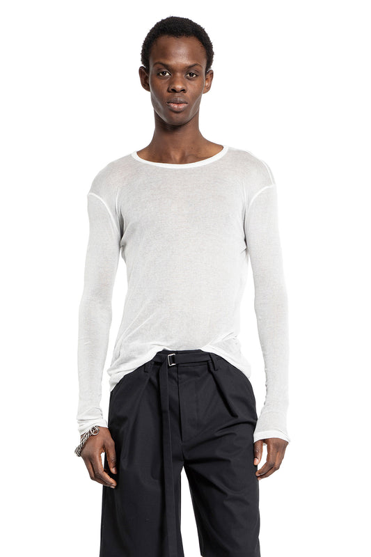 ANN DEMEULEMEESTER MAN WHITE T-SHIRTS & TANK TOPS