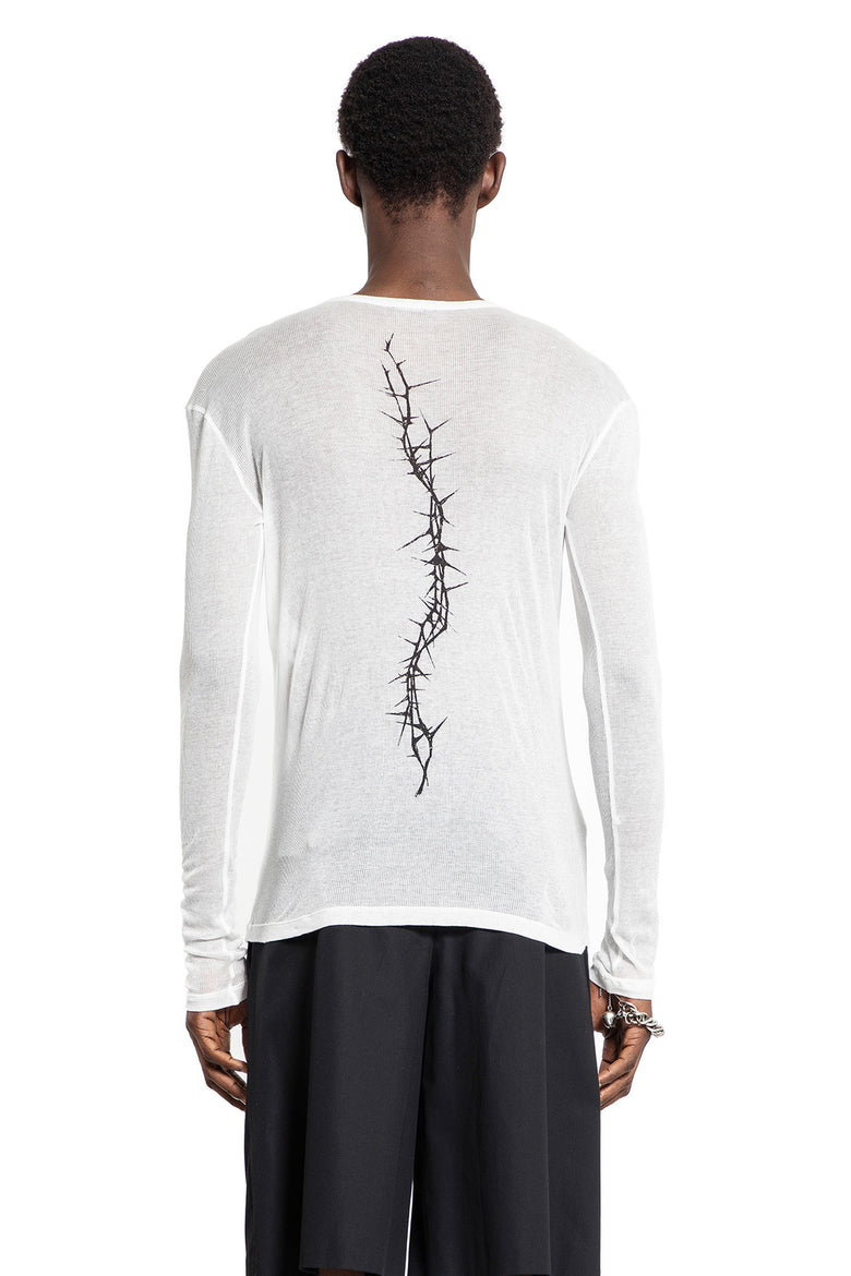 ANN DEMEULEMEESTER MAN WHITE T-SHIRTS & TANK TOPS