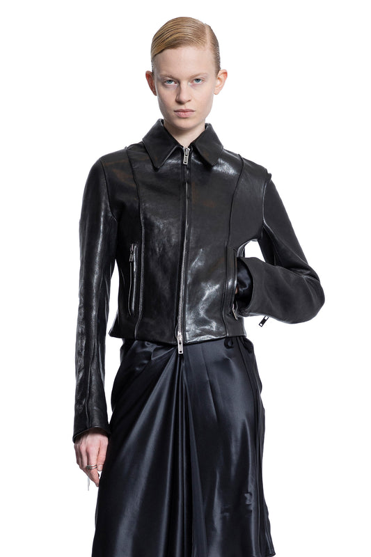 ANN DEMEULEMEESTER WOMAN BLACK JACKETS