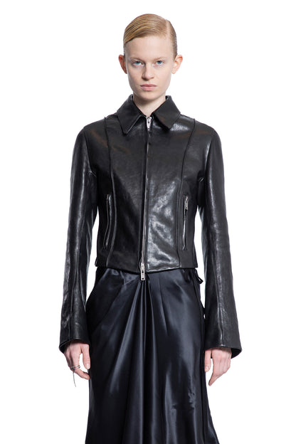 ANN DEMEULEMEESTER WOMAN BLACK JACKETS