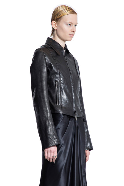 ANN DEMEULEMEESTER WOMAN BLACK JACKETS