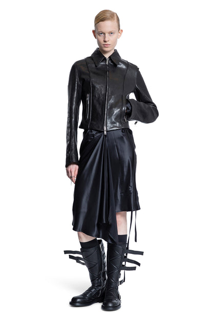 ANN DEMEULEMEESTER WOMAN BLACK JACKETS