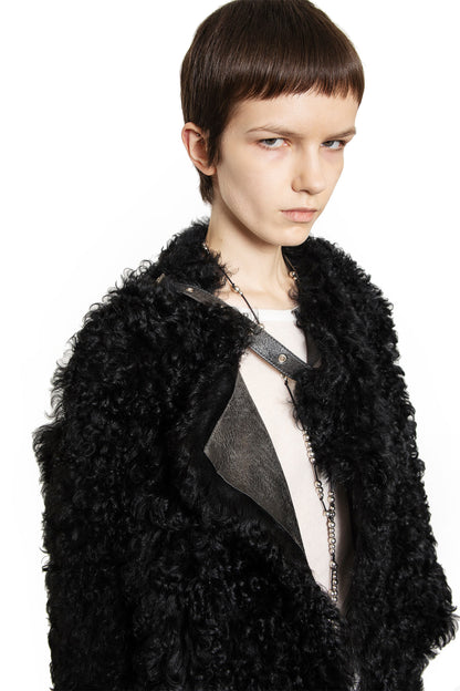 ANN DEMEULEMEESTER WOMAN BLACK JACKETS