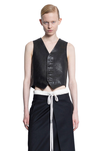 Antonioli ANN DEMEULEMEESTER WOMAN BLACK VESTS