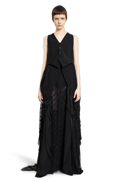 ANN DEMEULEMEESTER WOMAN BLACK VESTS