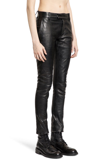 ANN DEMEULEMEESTER WOMAN BLACK TROUSERS