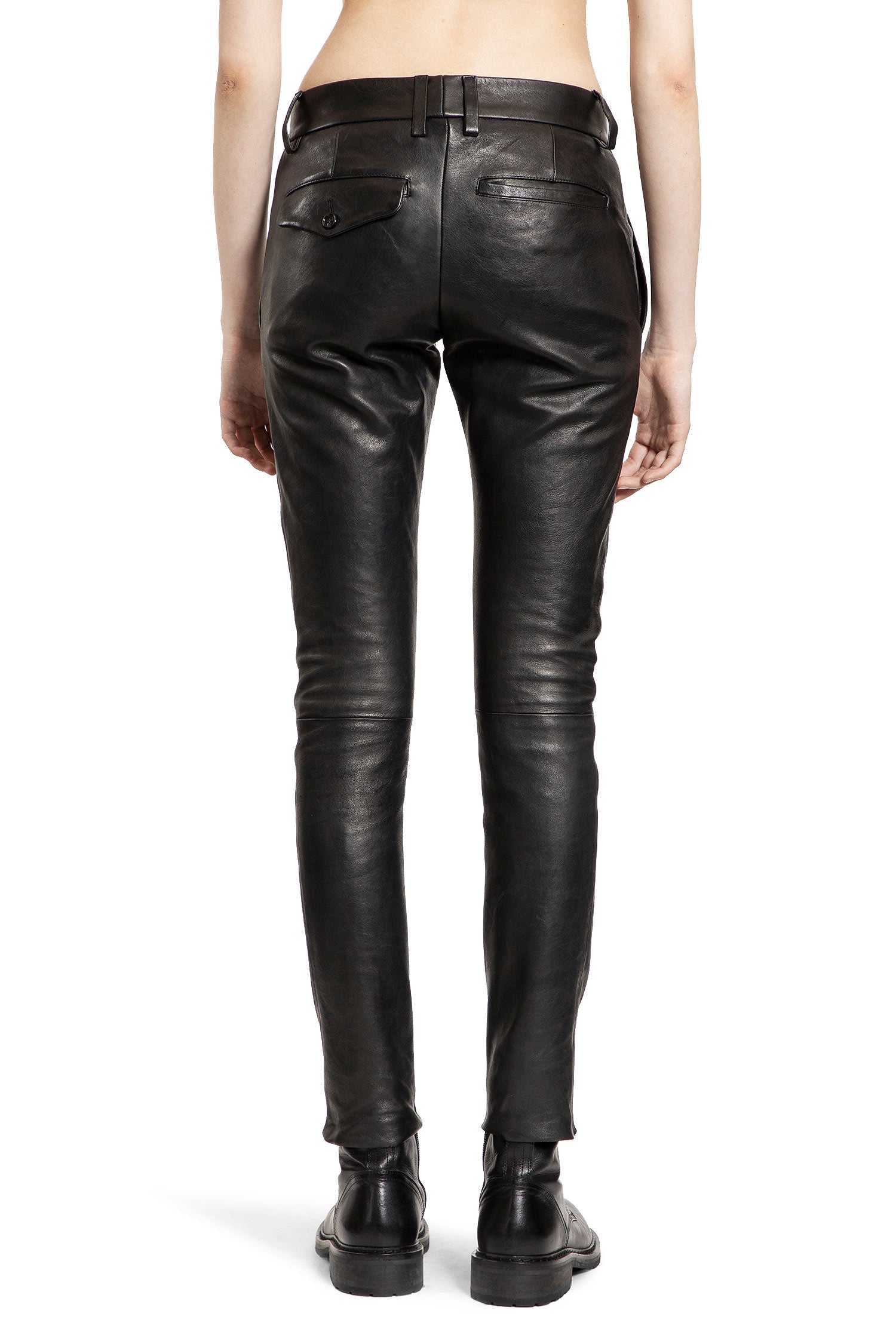 ANN DEMEULEMEESTER WOMAN BLACK TROUSERS