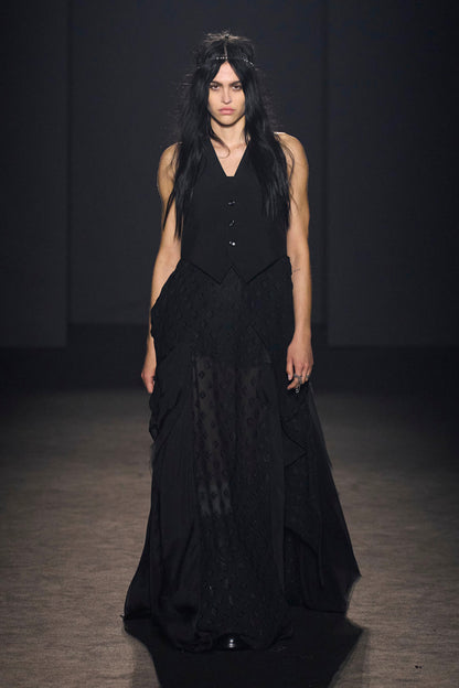 ANN DEMEULEMEESTER WOMAN BLACK DRESSES