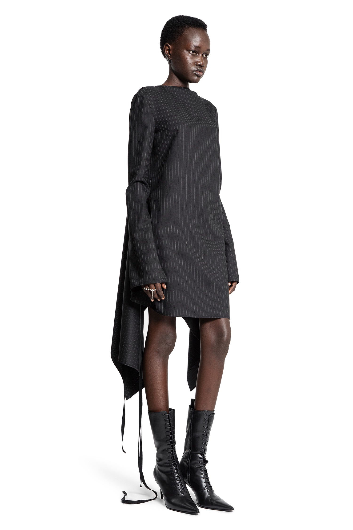 ANN DEMEULEMEESTER WOMAN BLACK DRESSES