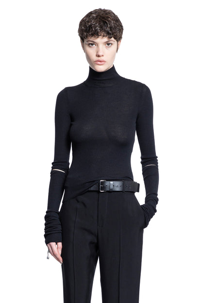 ANN DEMEULEMEESTER WOMAN BLACK KNITWEAR