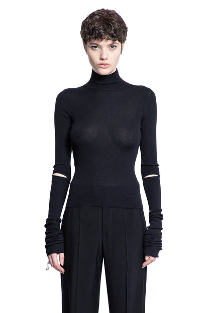 ANN DEMEULEMEESTER WOMAN BLACK KNITWEAR