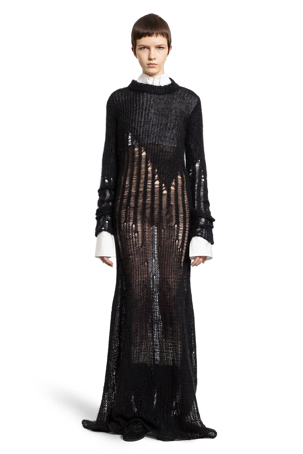 ANN DEMEULEMEESTER WOMAN BLACK DRESSES