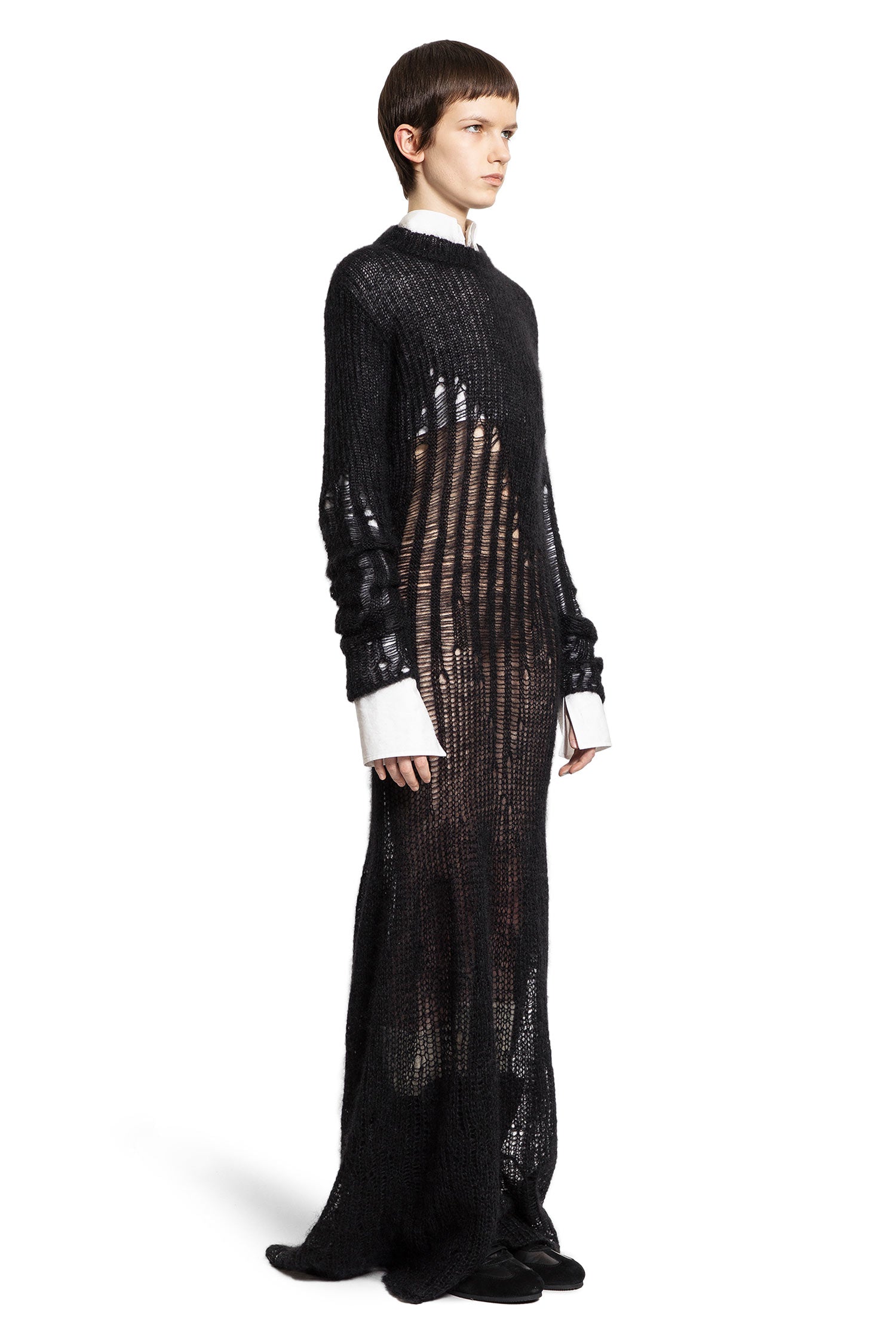 ANN DEMEULEMEESTER WOMAN BLACK DRESSES