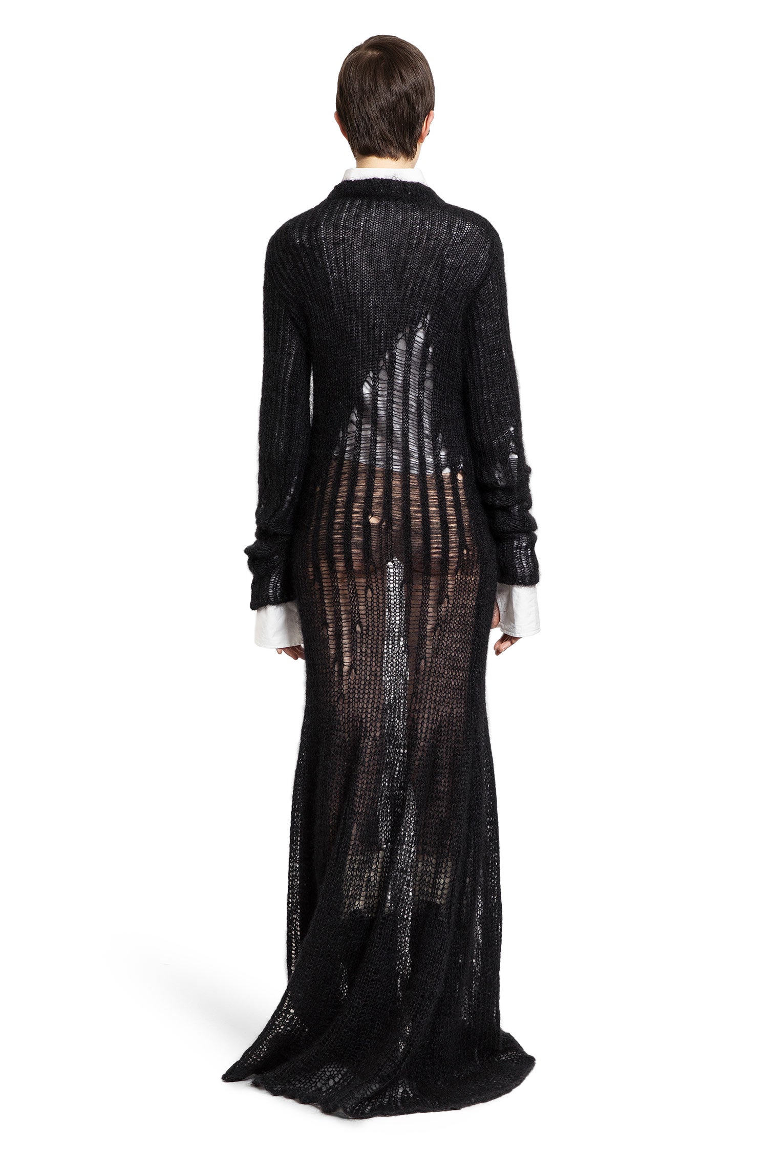 ANN DEMEULEMEESTER WOMAN BLACK DRESSES