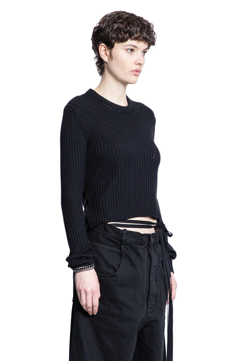 ANN DEMEULEMEESTER WOMAN BLACK KNITWEAR - Antonioli.eu
