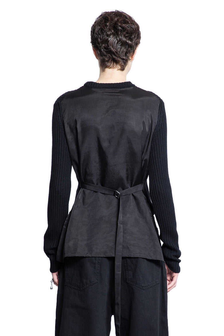 ANN DEMEULEMEESTER WOMAN BLACK KNITWEAR - Antonioli.eu