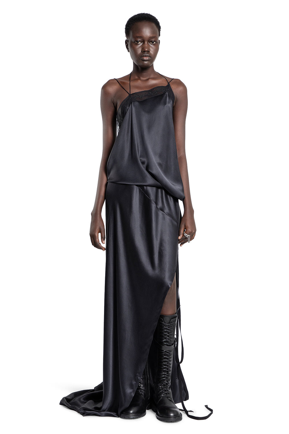 ANN DEMEULEMEESTER WOMAN BLACK DRESSES