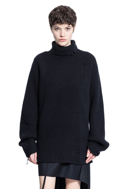 ANN DEMEULEMEESTER WOMAN BLACK KNITWEAR