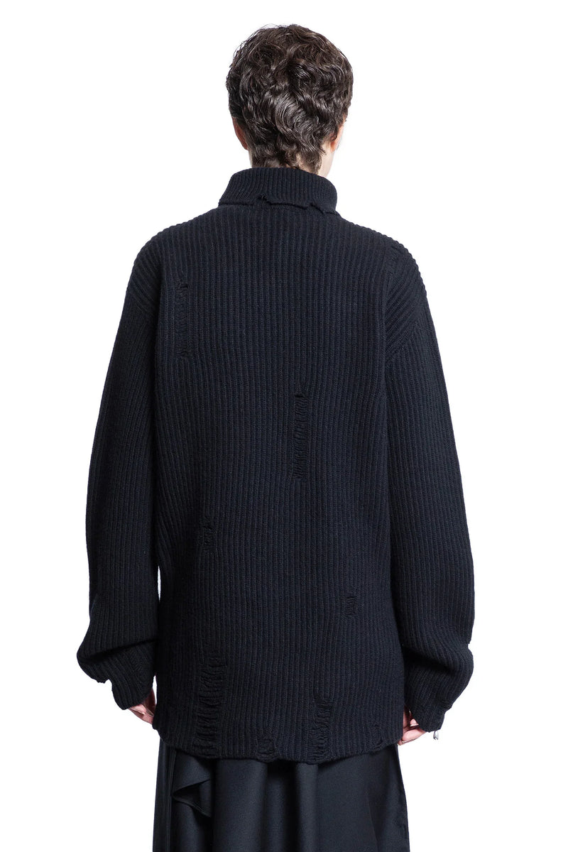ANN DEMEULEMEESTER WOMAN BLACK KNITWEAR - Antonioli.eu