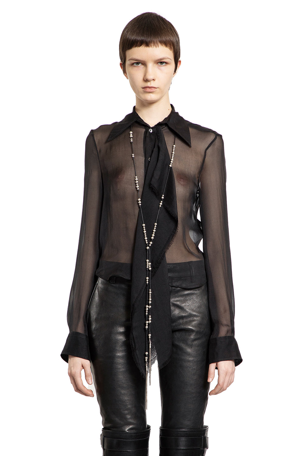 ANN DEMEULEMEESTER WOMAN BLACK SHIRTS