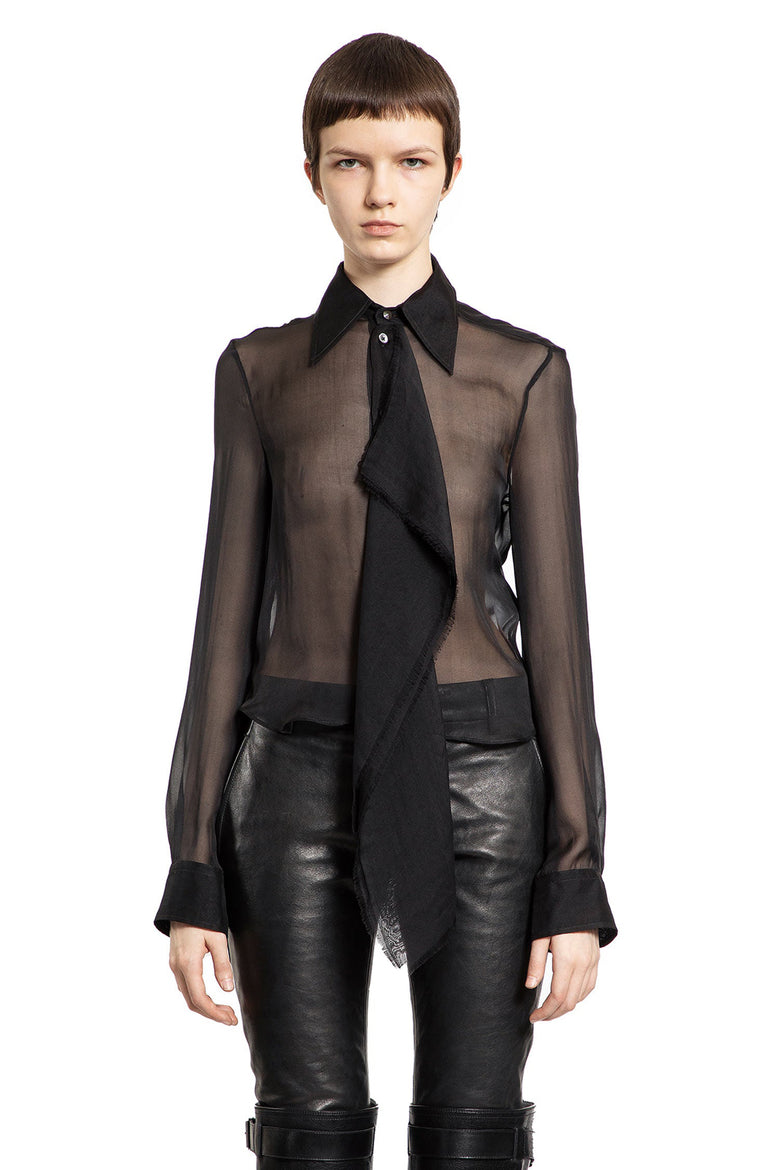 ANN DEMEULEMEESTER WOMAN BLACK SHIRTS