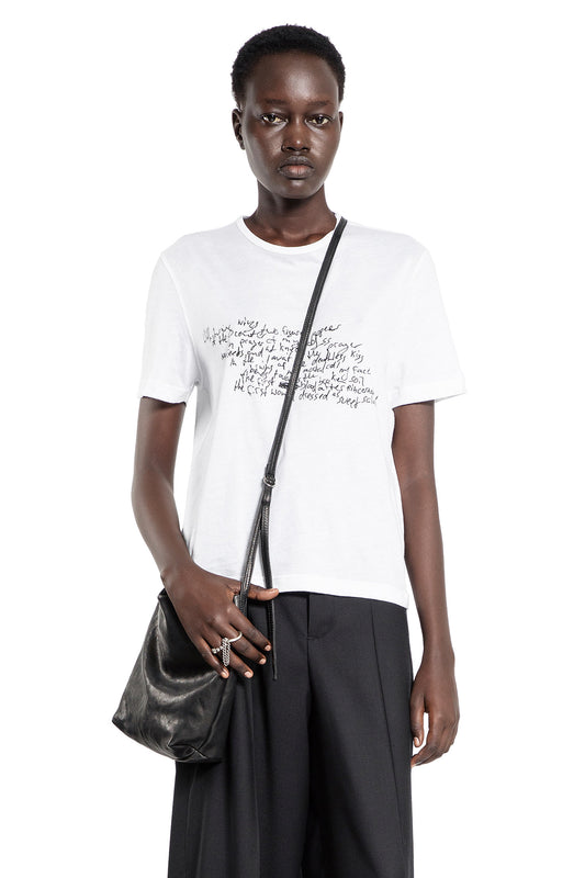 ANN DEMEULEMEESTER WOMAN WHITE T-SHIRTS & TANK TOPS