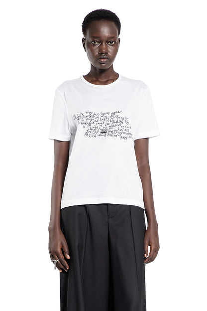 ANN DEMEULEMEESTER WOMAN WHITE T-SHIRTS & TANK TOPS