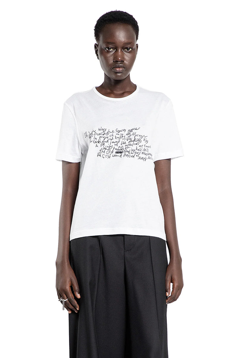ANN DEMEULEMEESTER WOMAN WHITE T-SHIRTS & TANK TOPS - Antonioli.eu