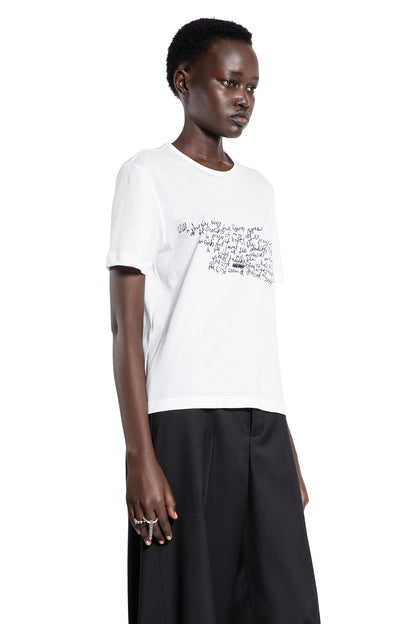 ANN DEMEULEMEESTER WOMAN WHITE T-SHIRTS & TANK TOPS