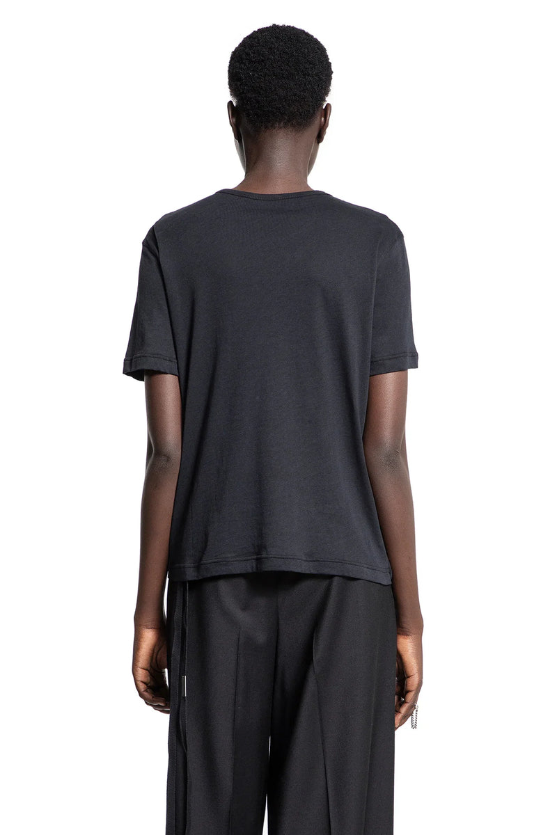 ANN DEMEULEMEESTER WOMAN BLACK T-SHIRTS & TANK TOPS - Antonioli.eu