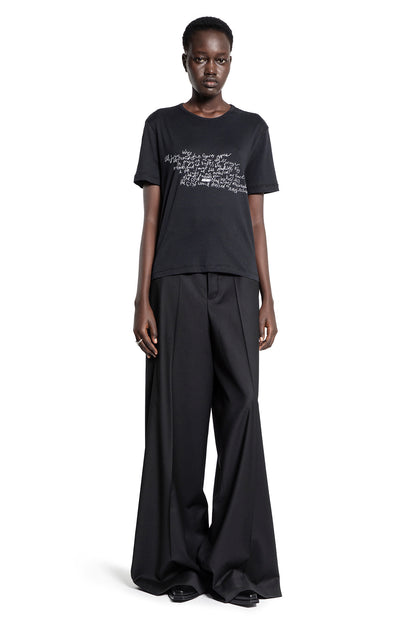 ANN DEMEULEMEESTER WOMAN BLACK T-SHIRTS & TANK TOPS