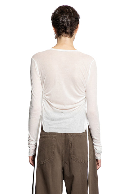 ANN DEMEULEMEESTER WOMAN OFF-WHITE TOPS